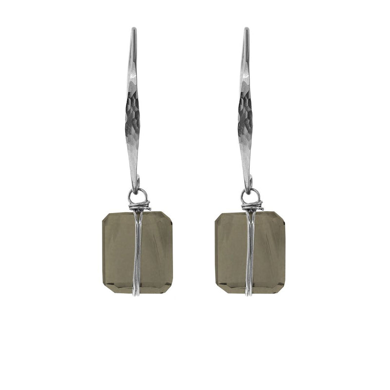 Lots O' Rock Hammered Wire Nugget Earrings