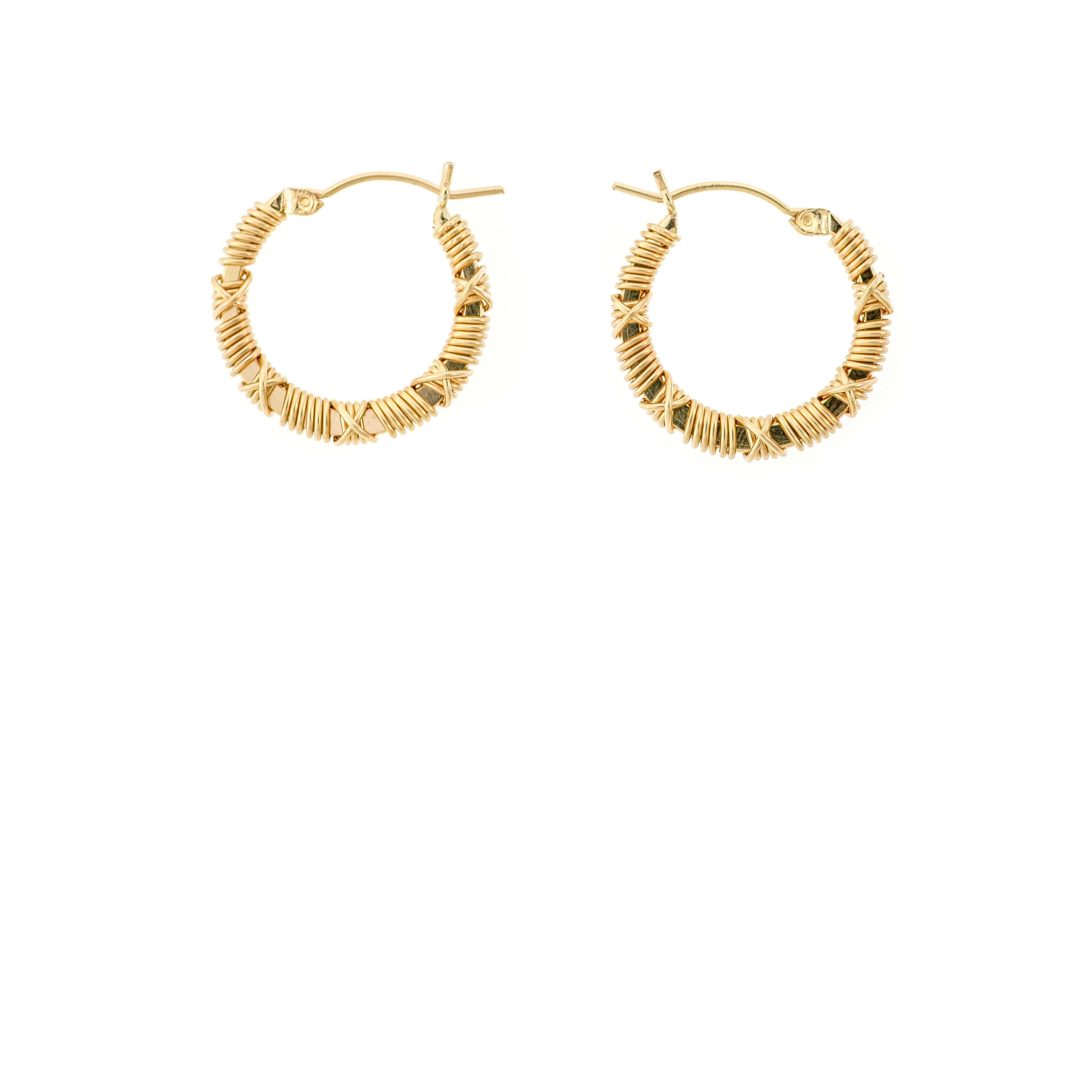 Small "X" Hoops