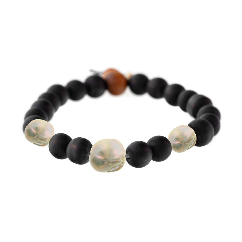 Raj Rock 3-Stone Shaligram Bracelet
