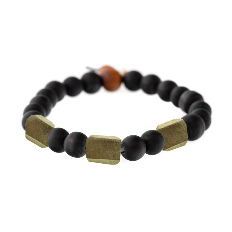 Raj Rock 3-Stone Shaligram Bracelet